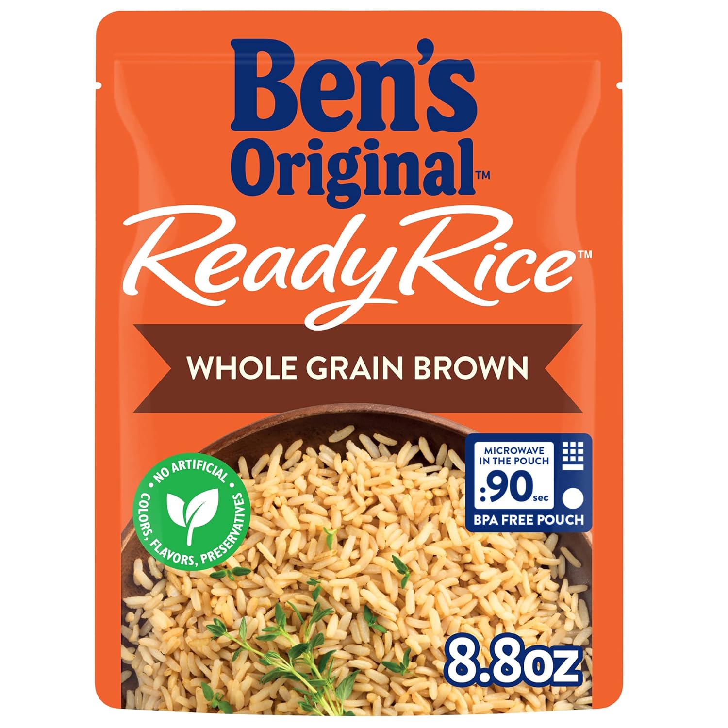 BEN&amp;amp;amp;#39;S ORIGINAL Ready Rice Whole Grain Brown Rice, Easy Dinner Side, 8.8 OZ Pouch Pack of 12