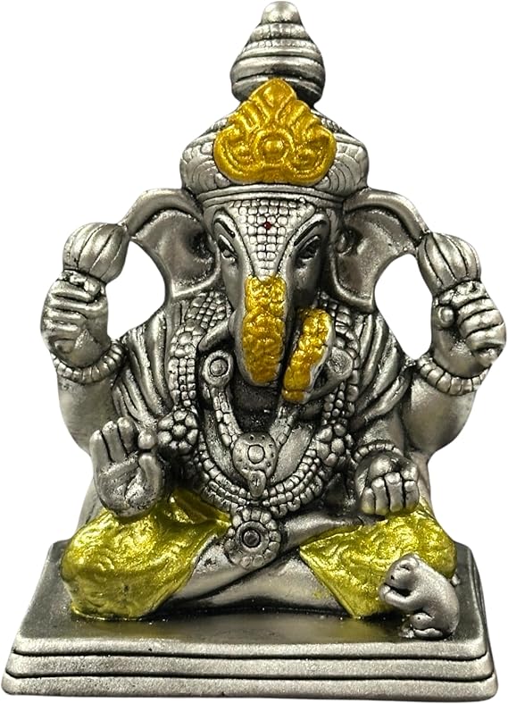 Balaji 999 Pure Silver Antique Ganesha Idol/Statue/Murti (Figurine #54)