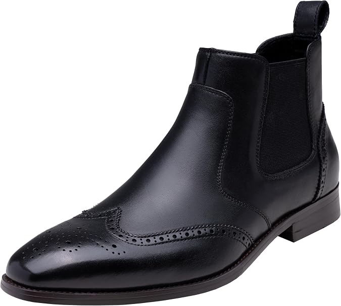 Jousen Men's Chelsea Boots Leather Dress Boots for Men