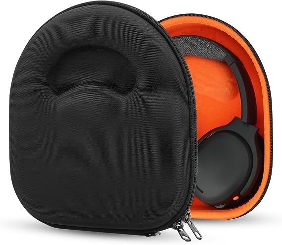 Geekria Shield Headphones Case Compatible with Skullcandy Riff 2, Hesh 3, Hesh Evo, Crusher Evo, Crusher ANC 2, Replacement Hard Shell Travel Carrying Bag with Cable Storage (Black)