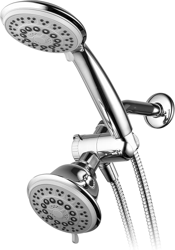 PowerSpa 30-setting 3 Way Luxury G-Style Gray-Face Shower-Head Combo