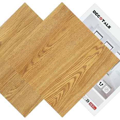 Peel and Stick Wood Flooring Planks Vinyl Wood Flooring - Bathroom Floor Tiles Peel and Stick Waterproof 3-Pack 12x12 Inch Maple Wooding Look Tile for Bathroom Kitchen Bedroom