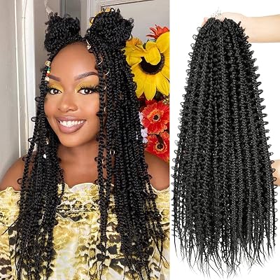 Matriarchs 4 Packs Jungle Box Braids Crochet Hair 24 Inch Butterfly Box Braids Crochet Hair Goddess Box Braids Synthetic Crochet Braiding Hair Extensions for Black Women