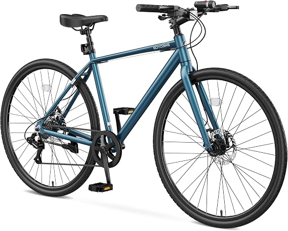 Hybrid Bike for Adults, Men Road Bikes, Lightweight Aluminum Commuter Bike