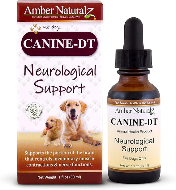 Amber NaturalZ Canine-DT for Dogs, Nerve, Muscle & Neurological Care, 1 oz | Maintains normal central nervous system & nerve function. Supports healthy muscle control, nose & paw pad health in dogs.