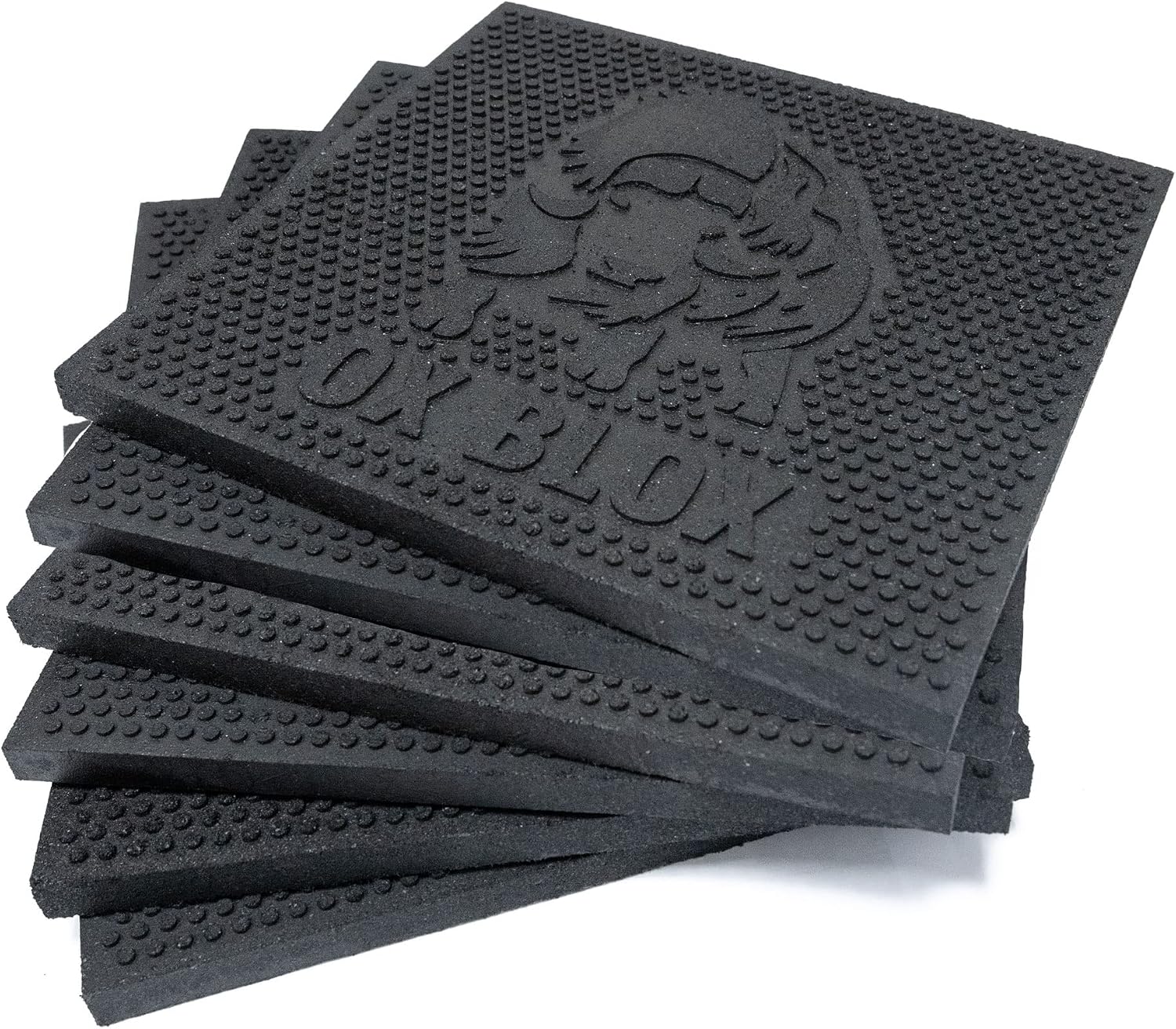 6-Pack RV Jack Stabilizer Pads 12x12x0.75 - Slip-Resistant RV Jack Pads - Rubber Levelers for Campers and Trailers - Prevents Sinking and Aids in Stabilizing