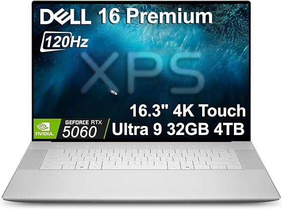 Dell XPS 16 Premium, 4K+ OLED Touchscreen, NVIDIA RTX 5060, Ultra 9 285H