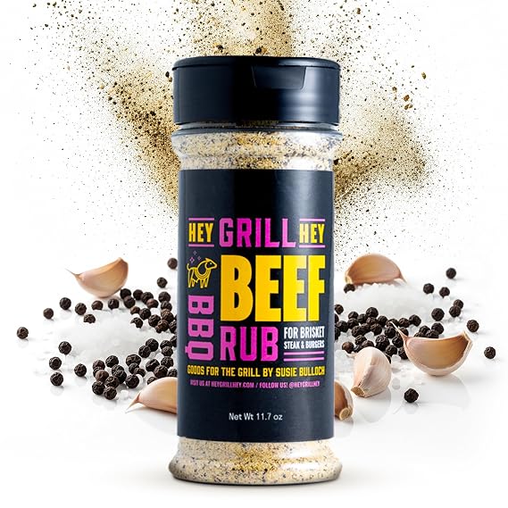 Hey Grill Hey | Beef Rub | Steak Seasoning | Brisket Rub | Burger Seasoning, Veggies and More | NBBQA Award Winning BBQ Blend | 11.7oz