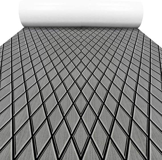 Boat Flooring EVA Foam Boat Decking 95"x16" Boat Decking Foam Mat Self-Adhesive Non Slip Faux Teak Marine Deck mat Non-Slip Mat for Boat Deck Yacht Jet Ski Fishing Boat Surfboard Kayak RV