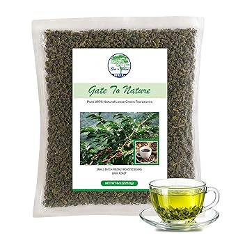 Natureland Loose Leaf Tea (Rich in Antioxidants Natural Loose Green Tea Leaves, 8oz), Freshly Made Specialty Tea, Sourced from the best regions of Vietnam, complimentary product to Natureland Kopi