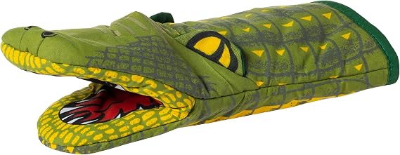 Novelty 3D Alligator Souvenir Oven Mitt Green