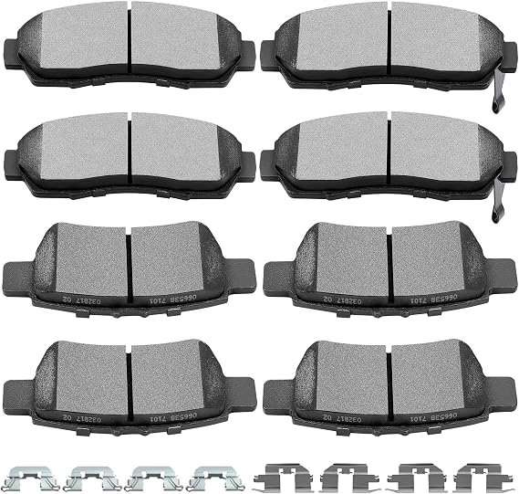 SCITOO Ceramic Brake Pad Front Rear Disc Set For Honda For Odyssey 2005-10