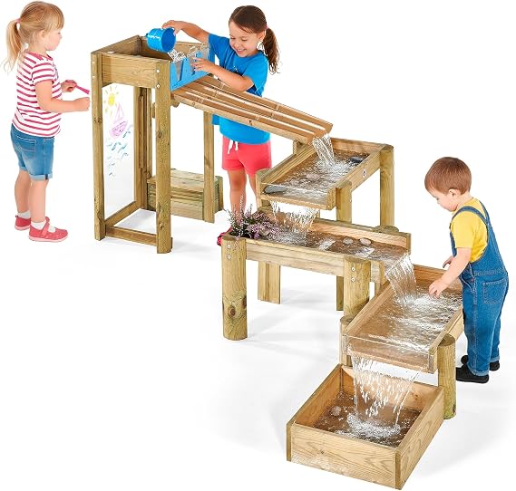 Plum Discovery Wooden Water Run Table for Kids, Toddler Toys, Sensory Activity Table, Outdoor Playset, Painting Easel, Storage Box, Easy to Clean, Durable, Weatherproof, Gift for Ages 3+ Yrs