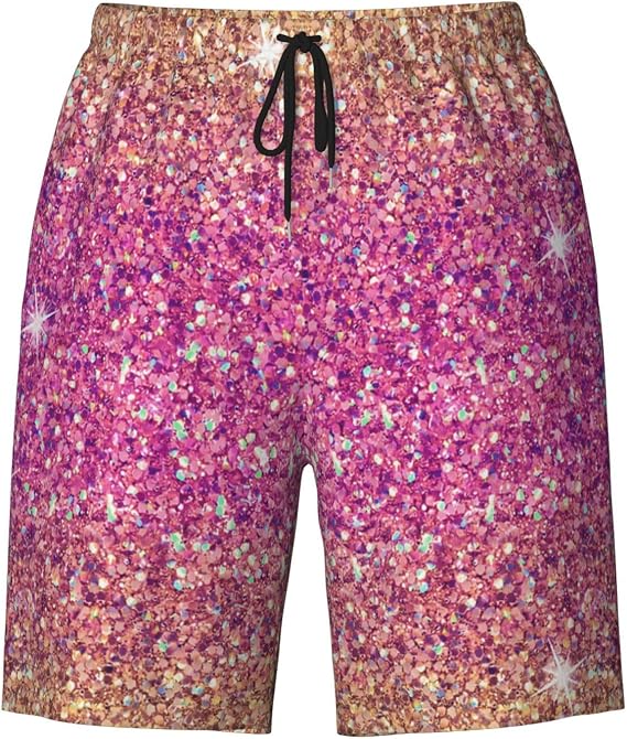 Mens Fashion Swim Trunks Funny Beach Shorts Cool Quick Dry Board Pants with Mesh Pockets for Summer Party