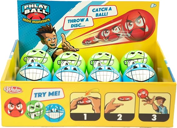 WAHU Phlat Ball: Mini Monsters | Throw a Disc, Catch a Ball | Styles May Vary | Suitable for Kids Ages 5+