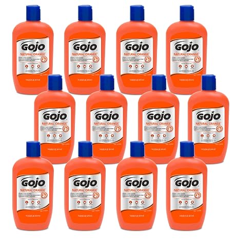 GOJO Natural Orange Pumice Hand Cleaner Bottle, 12ct x 14fl oz - 0957-12