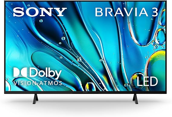 Sony 43 Inch BRAVIA 3 LED 4K HDR Smart Google TV (K-43S30) | Dolby Vision/Atmos, Exclusive Features for PlayStation5, 4K Processor X1, Triluminos Pro, 4K movie credits included