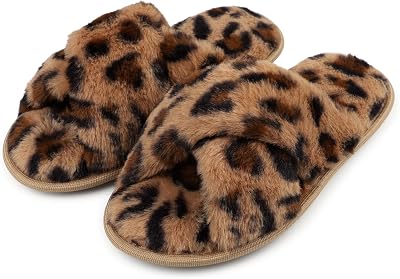 riemot Womens Casual Mule, Leopard Pattern, 8.5-9.5