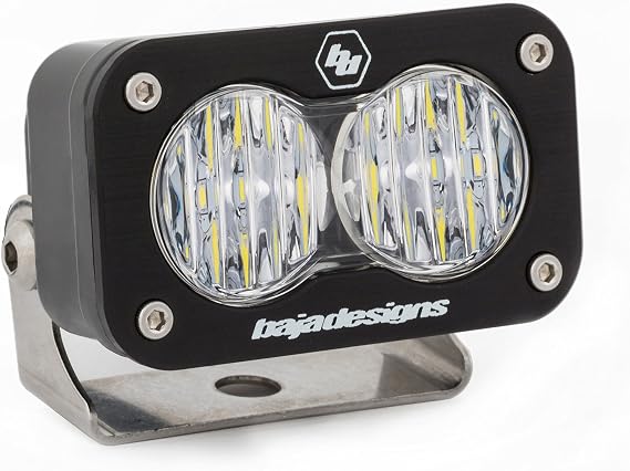 Baja Designs S2 Sport Black LED Light - Wide Cornering Beam, Clear Lens