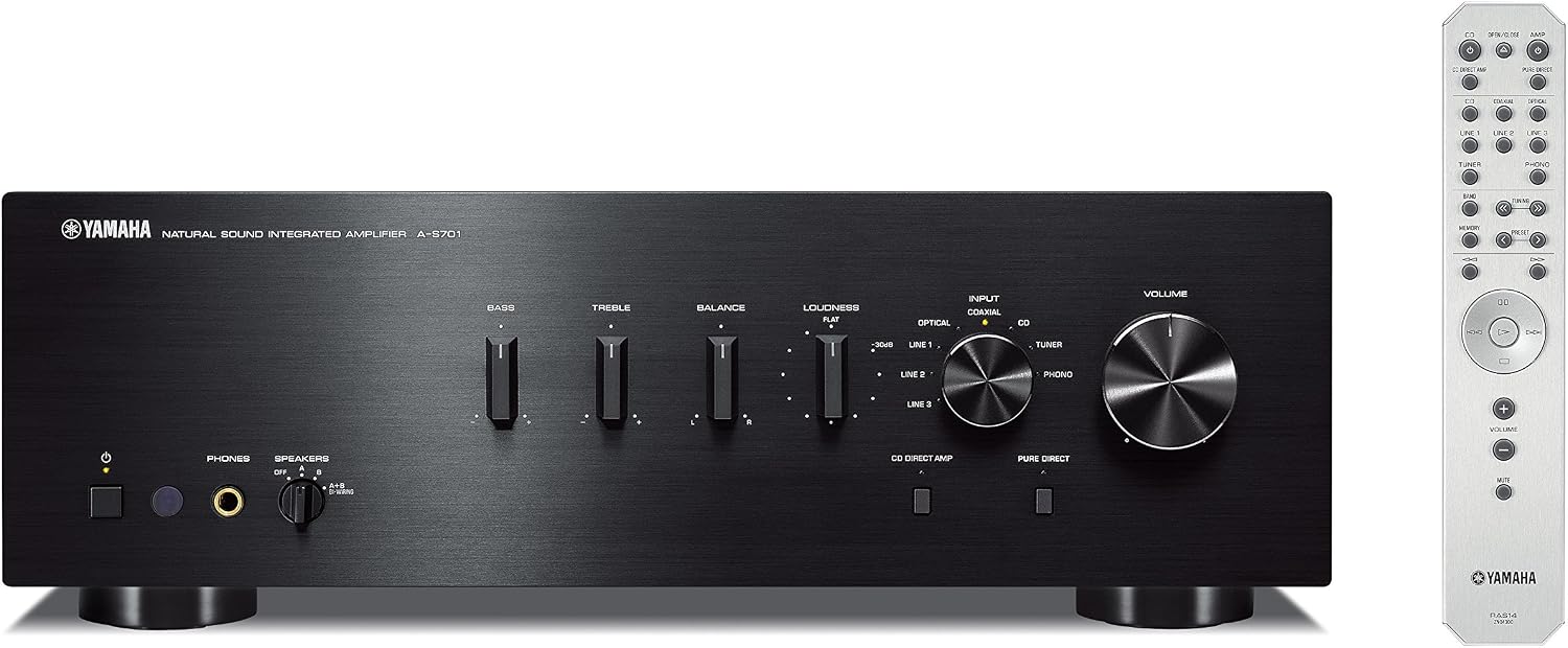 Yamaha A-S701 Stereo-Vollverstaerker DA Dönüştürücü Ile Siyah Amplifikatör