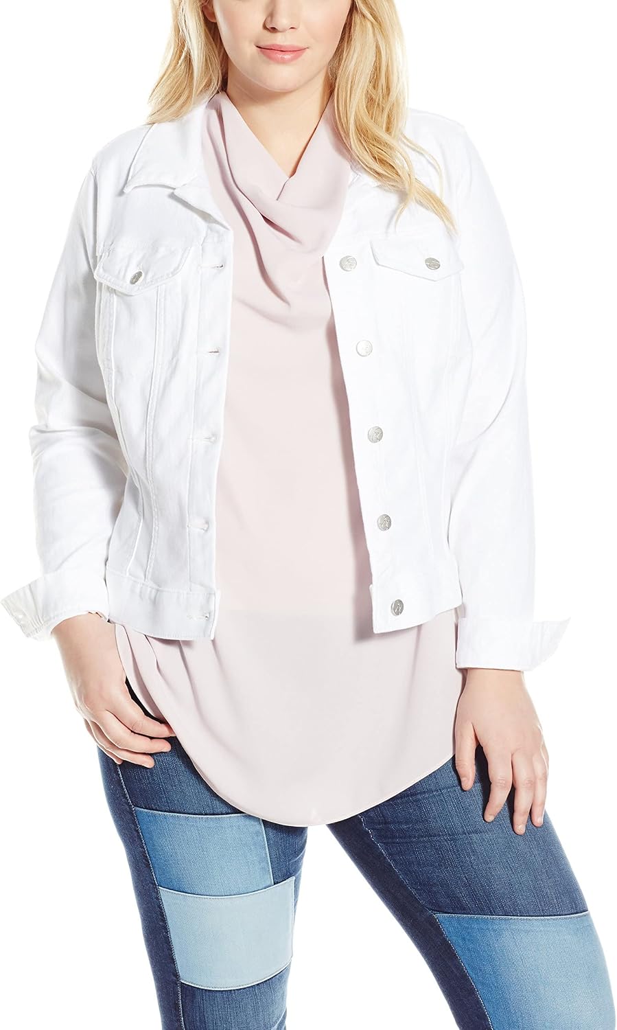 Jessica Simpson Womens Pixie Denim Jacket White