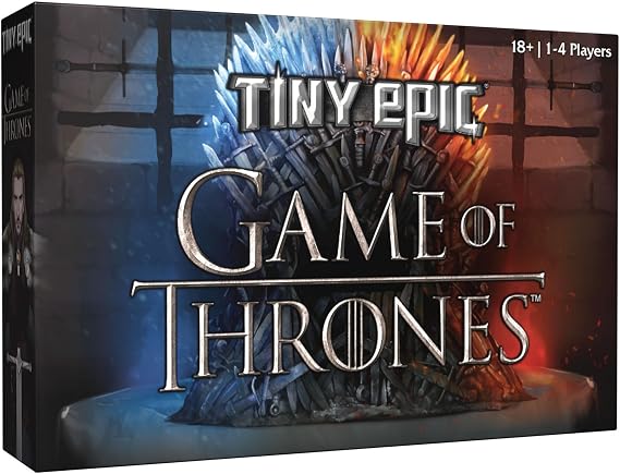 Tiny Epic Game of Thrones Board Game, Strategy Game for Adults & Teens, 1-4 Players, 60+ Min Playtime, Play as Iconic Westeros Characters, Custom Dice, Miniatures, Metal Coins, and Wooden Components