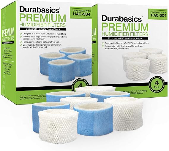 Durabasics Original & Upgraded Preliminary Blue Layer HAC-504 Filters for HCM-350 Humidifiers