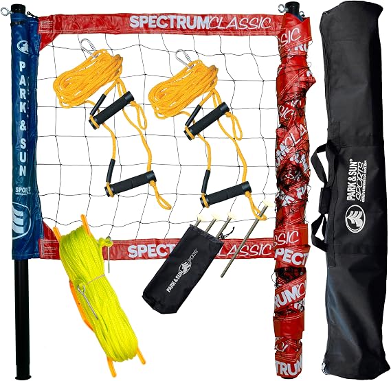 Park & Sun Sports Spectrum Classic Portable Professional Outdoor Volleyball Net System