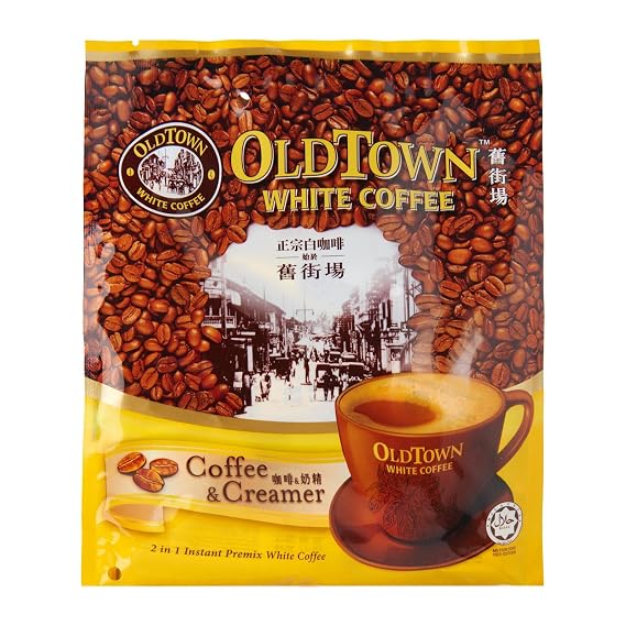 Malaysia Old Town White Coffee / 2 In 1 Coffee & Creamer / Great Taste, Full Body White Coffee Minus The Sugar / Great Choice For The Health Conscious / 15s x 25g