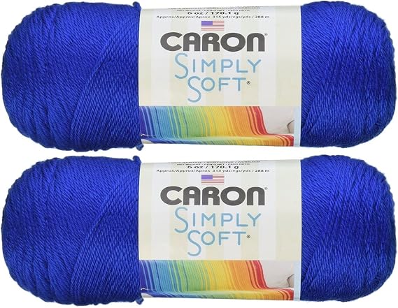 Bulk Buy: Caron Simply Soft Yarn Solids (2-pack) (Royal Blue)