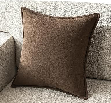 XMAYODS Throw Pillow Cover 80x80 Decorative Square Pillowcase Covers with Zipper, Cushion Protectors Cover Rectangle 30x60 40x60 50x80 Super Soft for Home Couch Sofa Bed(Coffee,30x90cm(Set of 1))