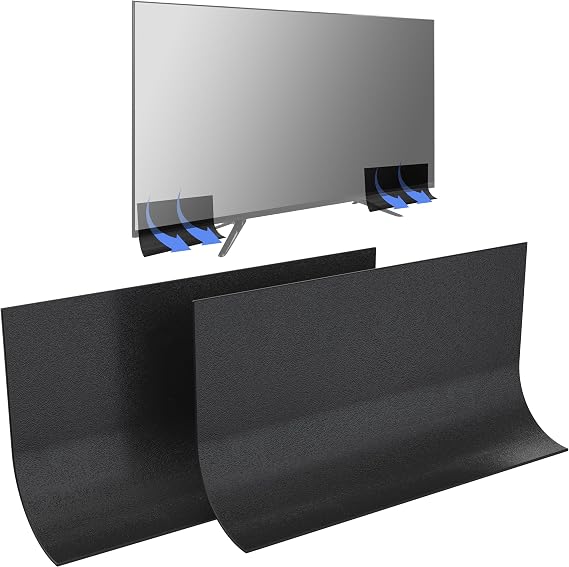 EUCATUS TV Speaker Sound Redirector for TVs with Down-Firing Speakers: Divert Home Theater Audio Toward You, Not The Floor. Passive Amplifier Set. Great for Moms, Dads, Audiophiles, Seniors. Set of 2