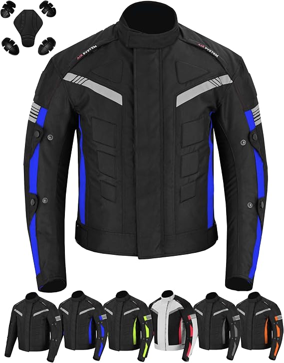 Mens Motorbike Jacket Waterproof CE Armoured For Bikers Mens Boys Coat Racing Cordura Jacket