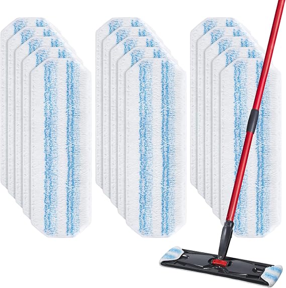 15 Pack H2prO Mop Pads Compatible with O Ceda H2PrO Flat Mop System