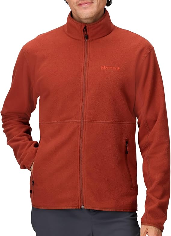 MARMOT Men's Rocklin Full-Zip Jacket - Classic, Warm, Lightweight 100-Weight Fleece Layer