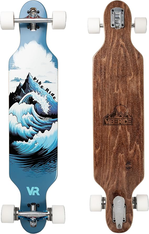 BrakeBoard - Longboard with a Brake! Drop-Through Longboard Skateboard with a Brake. Premium Maple Longboard for Cruising & Downhill. As Seen On Shark Tank!