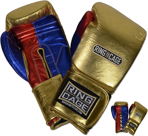 Mexican-Style Training Gloves Metallic Leather - Hook&Loop or Laceup
