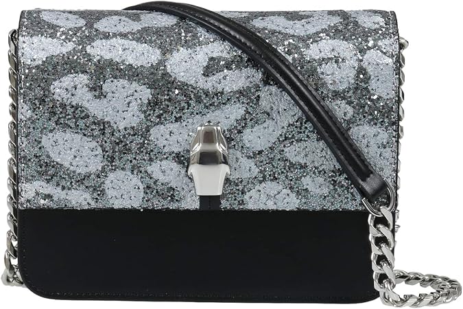 ROBERTO CAVALLI Class GWLPCE B13 Milano Rmx 0 Black/Silver Medium Shoulder Bag