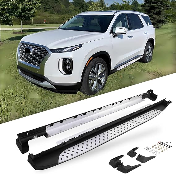 Side Steps Running Boards Fit for Hyundai Palisade 2020-2025 w/Mud Flaps (No Drilling Required)