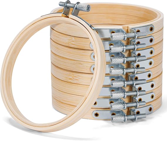 XEmbro Embroidery Hoops, 4 Inch, 9 Pieces