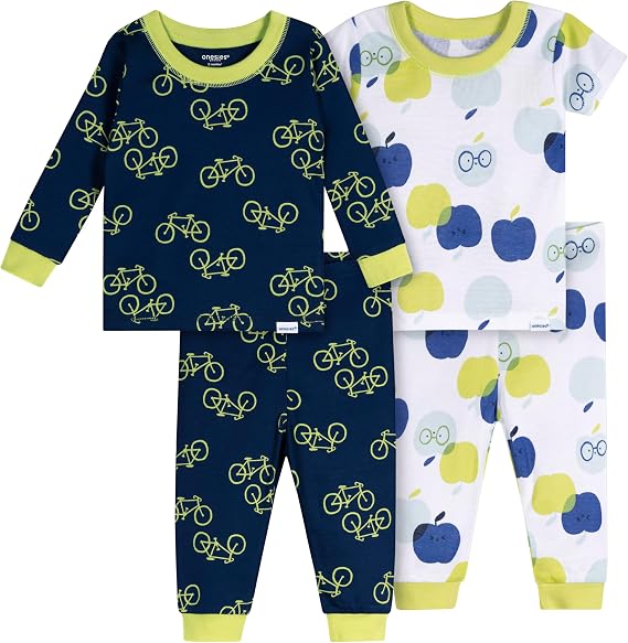 Onesies Brand Baby Boys' Baby Boys' Snug Fit 4-piece Pajama Set