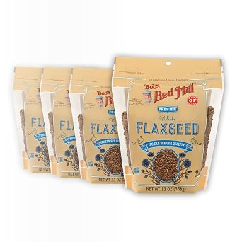 Bob's Red Mill Brown Flaxseeds, 13oz (Pack of 4) - Non GMO, Gluten Free, Vegan, Paleo Friendly, Raw, Sproutable, Kosher