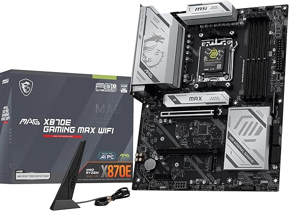 MSI MB MAG X870E GAMING MAX WIFI AM5 DDR5 8200MHZ(OC) 3x M.2 USB 40Gbps HDMI DP 5G LAN WIFI 7 RGB ATX