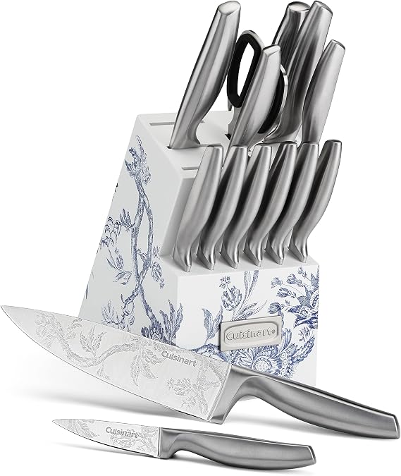 Cuisinart 15pc Caskata CollectionTM Stainless Steel Hollow Handle Cutlery Block Set, C77SS-15PKCA