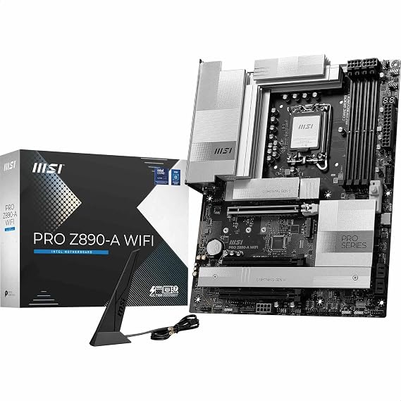 MSI PRO Z890-A WIFI SOCKET 1851 DDR5 9200MHZ(OC) USB 20Gbps 4xM.2 2xTB4 HDMI 2X DP 5G LAN WIFI 7 ATX