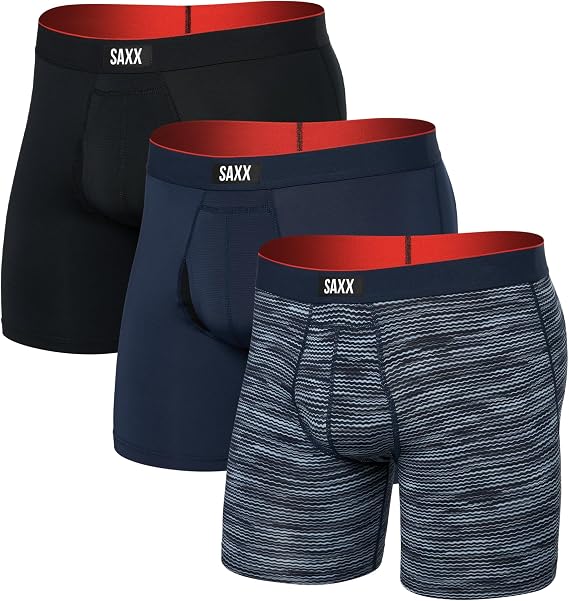 Underwear Co. Men's Multi-Sport Mesh Boxer Brief Fly 3-Pack