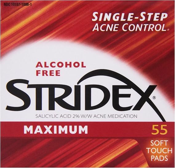 Stridex Pads, Maximum Strength, 55 ct