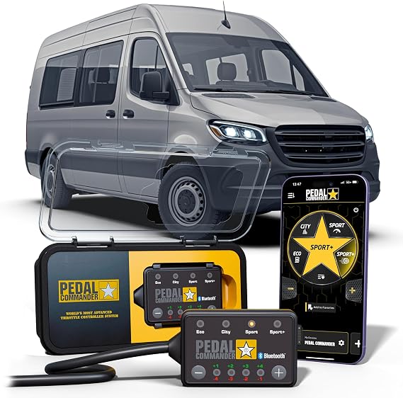 PEDAL COMMANDER for Mercedes-Benz Sprinter Van 2007-2026 Throttle Response Controller - Anti-Theft, 36 Driving Settings & App Control, Throttle Controller Upgrade, Sprinter Accessories