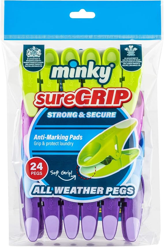 SureGrip Pegs, 24 Pack