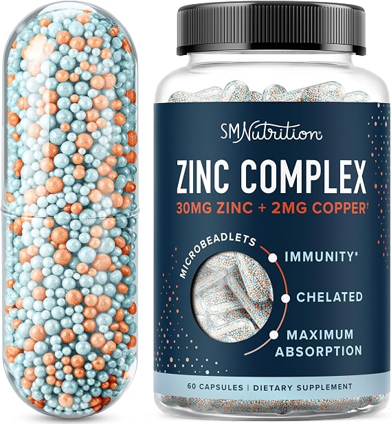 Zinc Supplement Microbeadlets + Copper, Immune Support, Highly Absorbable